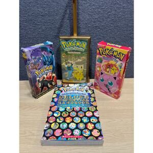 Pokemon VHS Movies: The Johto Journeys, League Champions, Jiggy + Book Bundle 3